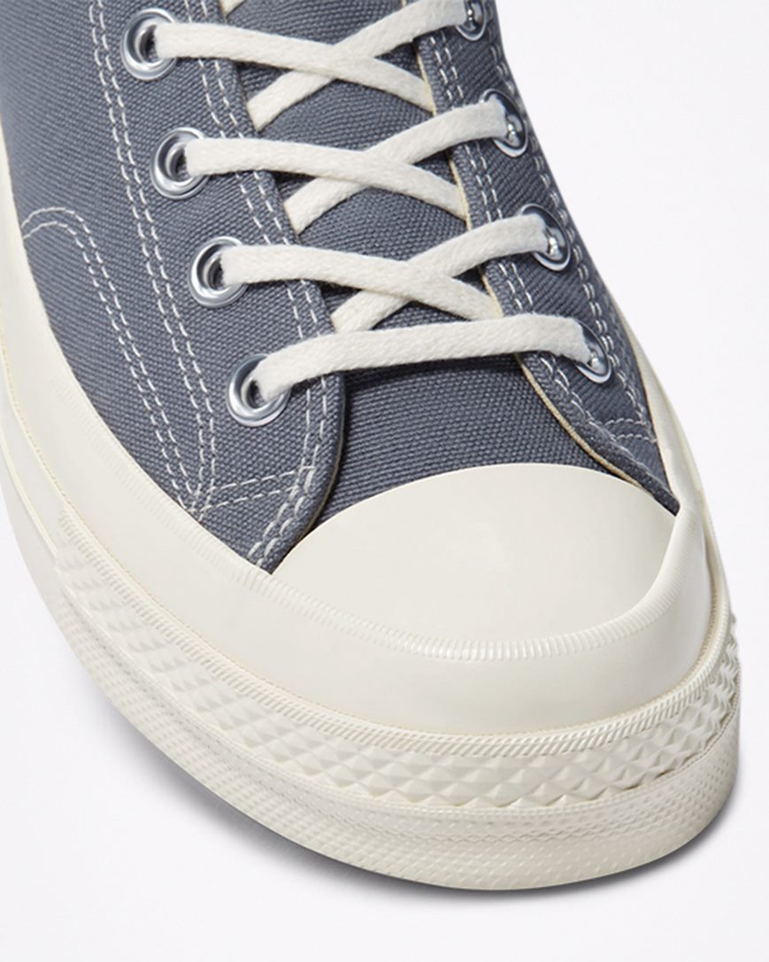 Men's Converse x Comme des Garçons PLAY Chuck 70 High Top Shoes Grey / Black | AU C1598R